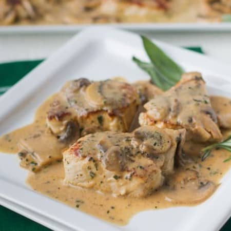 Rosemary Pork Medallions in a Mushroom Wine Sauce