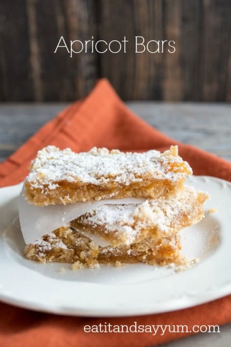 Apricot Bars are easy to make and taste delicious. A light and refreshing dessert