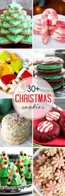 More than 30 holiday cookies for gift giving or cookie trays!