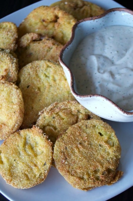 Kick the flavor up by adding Ranch dressing mix to your Fried Green Tomatoes.