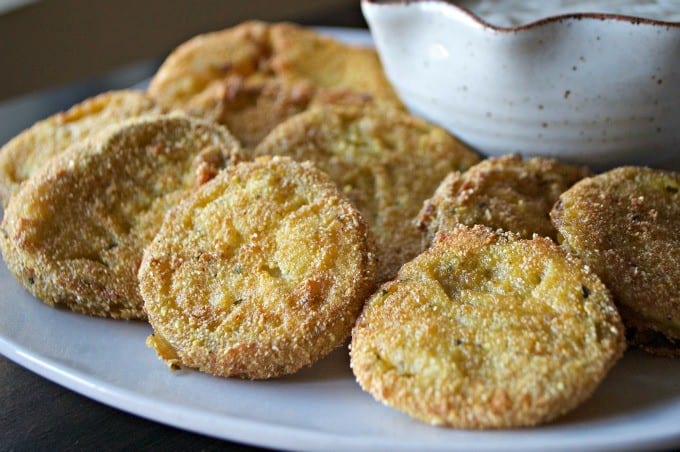 Kick the flavor up by adding Ranch dressing mix to your Fried Green Tomatoes.