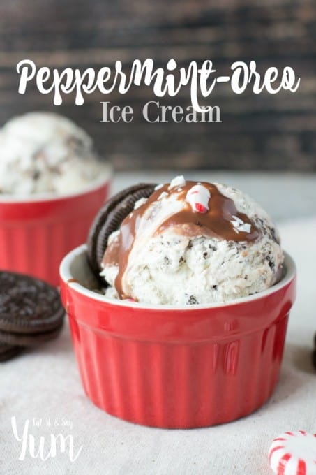 No Churn Peppermint Oreo Ice Cream recipe- the best homemade ice cream!