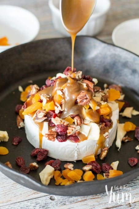 Sweet, Fruit and Nut Baked Brie, perfect for a Fall or Winter appetizer