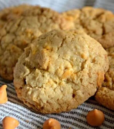 Oatmeal Cookies with the fun addition of butterscotch chips!