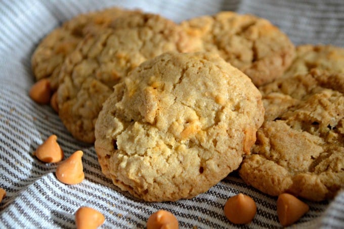 Oatmeal Cookies with the fun addition of butterscotch chips!