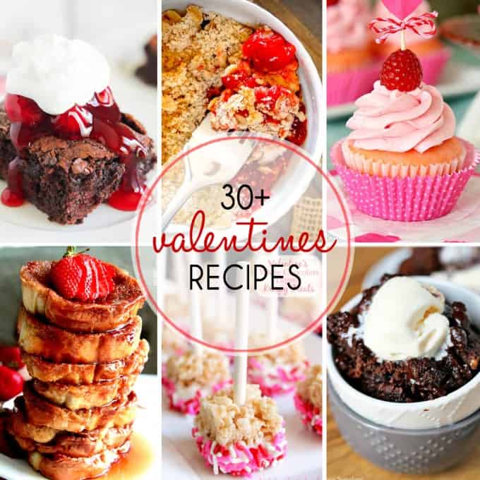 30+ Valentine's Day Recipes including French toast, cookies, cheesecake, crepes, cake, cupcakes and more, there's sure to be something to please your sweetheart!