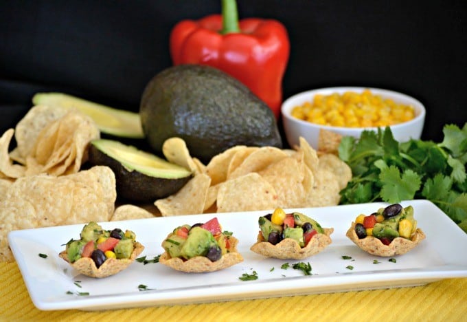 Galaxy Salsa - an Avocado From Mexico, black beans, corn, red pepper, and more make this great Game Day Salsa that your party goers will go nuts for!