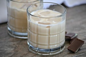 Homemade Bailey's Irish Cream made with cream, condensed milk, a touch of chocolate, whiskey and Davidson's Safest Choice™ Pasteurized Eggs - a delicious drink you'll be happy to serve to family and friends.