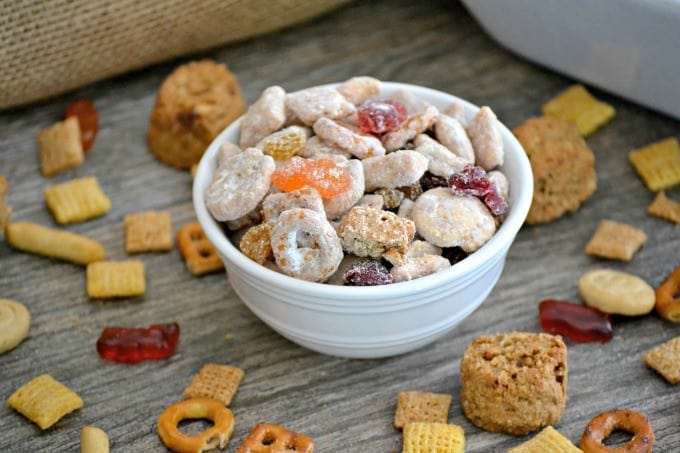 This Cookie Butter Snack Mix is a combination of fun snacks that you'll feel good about serving your kids and they'll enjoy eating it!