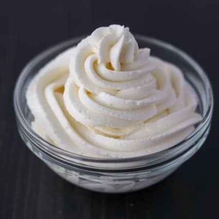 Fresh whipped cream blended with cream cheese.