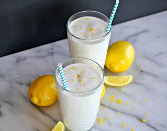 This Frosted Lemonade is a blend of lemonade and vanilla ice cream. It's an ice cold treat like Chick-fil-A's that is perfect for a hot summer's day!