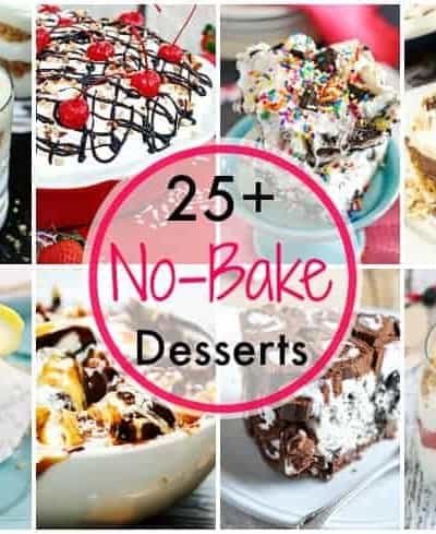 More than 25 great desserts for you to bring to your summer cookouts! Why turn the oven on when you can make a great sweet treat without it!