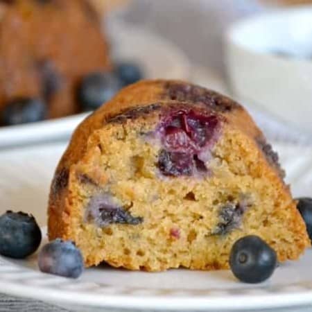 This Eggless Blueberry Coriander Bundt Cake made with fresh blueberries and the spicy-sweet taste of coriander can be enjoyed with breakfast or as dessert!