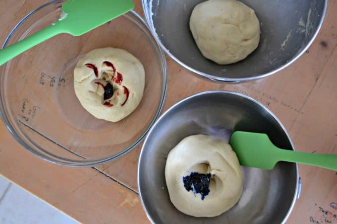 These Patriotic Pinwheel and Star Cookies are made from one sugar cookie dough with three colors to make your Patriotic celebration colorful and festive!