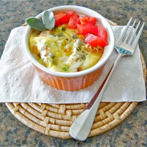 Sage and Ham Baked Eggs