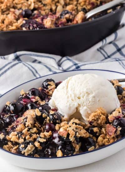 Skillet Blueberry Crisp