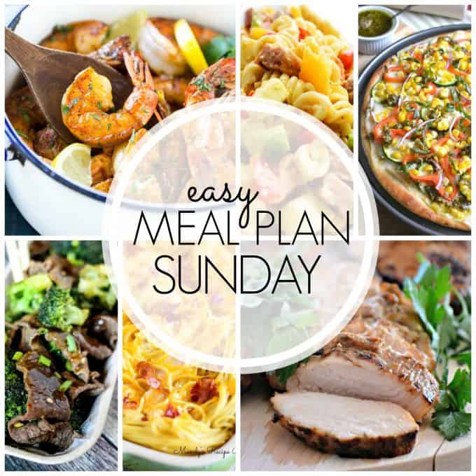 With Easy Meal Plan Sunday {Week 58} - six dinners, two desserts and a breakfast recipe will help you remove the guesswork from this week's meal planning.
