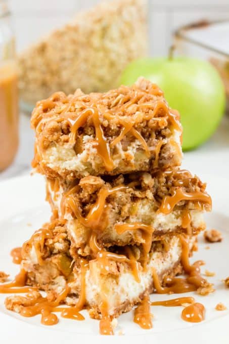 Caramel Apple Cheesecake Bars