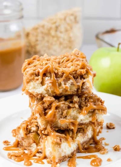 Caramel Apple Cheesecake Bars