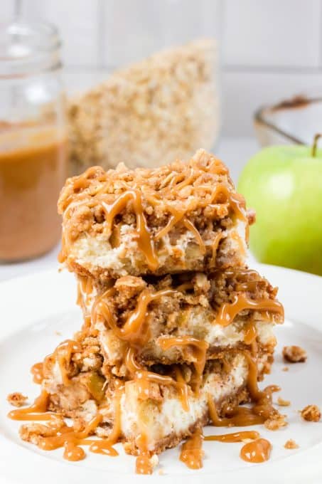 Caramel Apple Cheesecake Bars