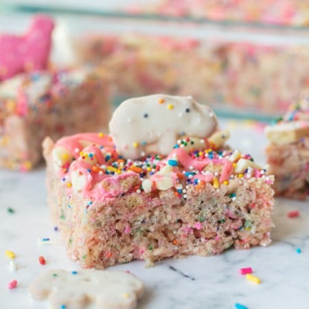 Circus Animal Cookie Rice Krispie Treats