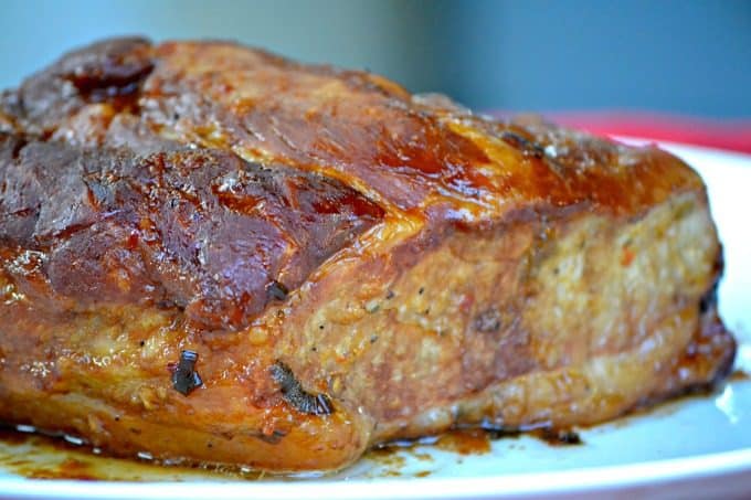 This Slow Cooker Spicy Orange Pork RoastÂ uses the slow cooker to make an easy pork roast with lots of great flavor! Eat it sliced or shred it to use in lettuce wraps.