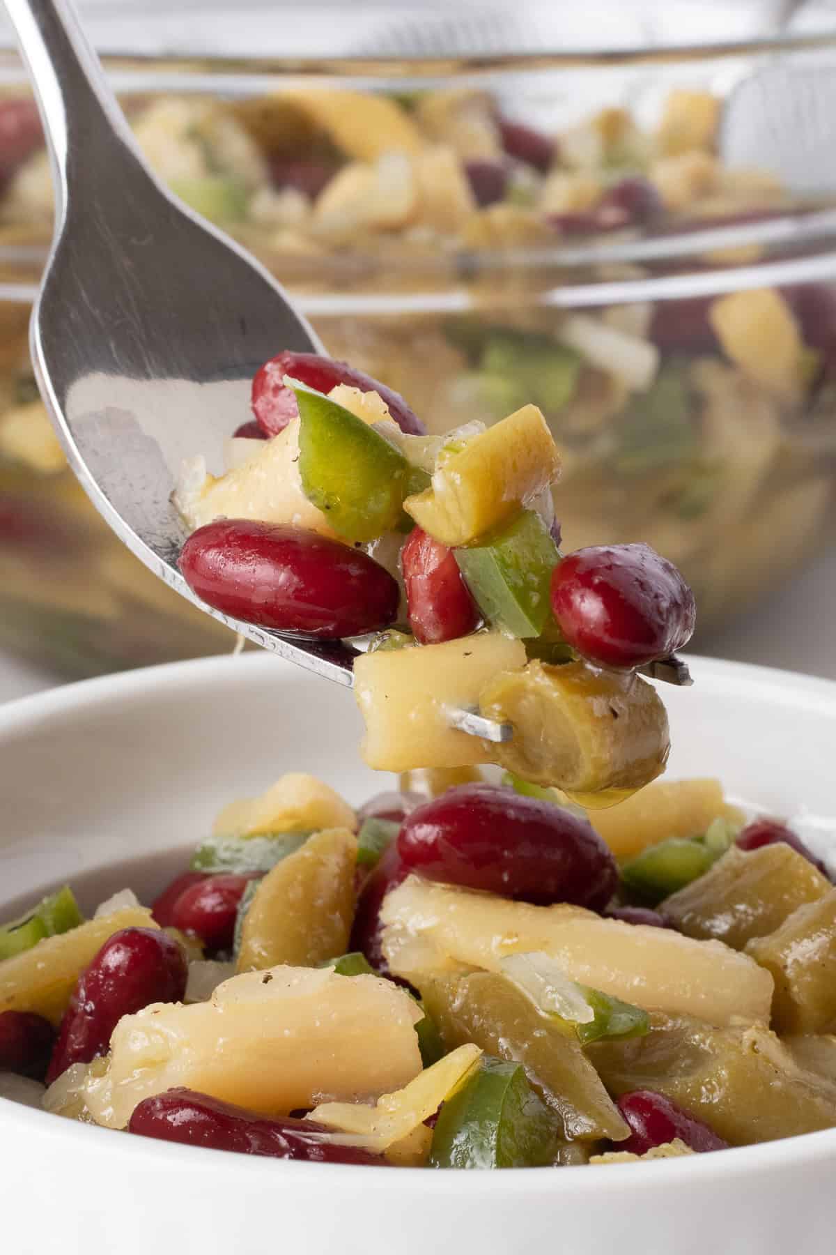 A bite of Three Bean Salad