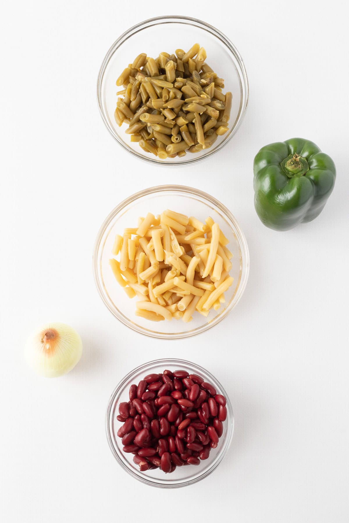 Some of the ingredients for Three Bean Salad