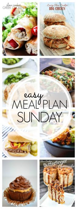 With Easy Meal Plan Sunday {Week 60}, these six dinners, two desserts and a breakfast recipe will help you remove the guesswork from this week's meal planning. Enjoy!