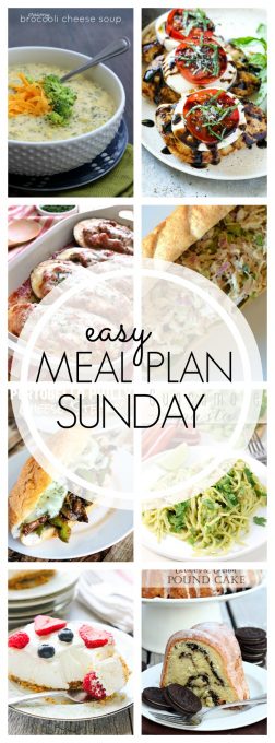 With Easy Meal Plan Sunday {Week 61}, these six dinners, two desserts and a breakfast recipe will help you remove the guesswork from this week's meal planning. Enjoy!