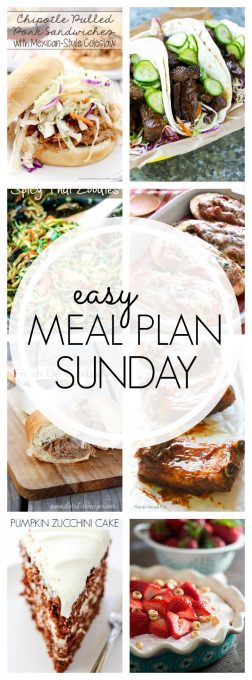 With Easy Meal Plan Sunday Week 62 - six dinners, two desserts and a breakfast recipe will help you remove the guesswork from this week's meal planning.