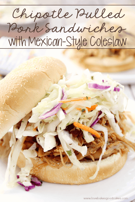 Chipotle Pulled Pork Sandwiches - Love Bakes Good Cakes | Easy Meal Plan Sunday {Week 62}