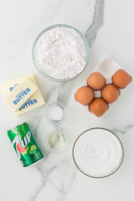 Ingredients for 7UP Cake.