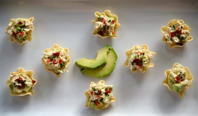 These Avocado Tuna Salad Bites sprinkled with a few chives and chili pepper flakes pack just enough kick and are the perfect addition to your party or Game Day menu.