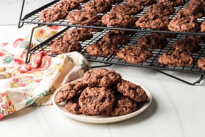 Double Chocolate Oatmeal Cookies