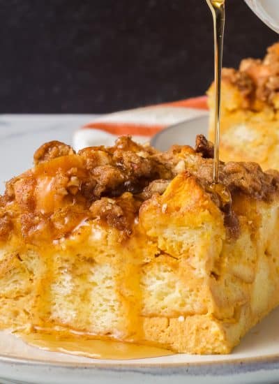 Pumpkin French Toast Casserole.