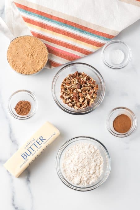 Ingredients for streusel topping.