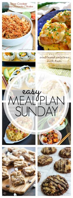 With Easy Meal Plan Sunday Week 63 - six dinners, two desserts and a breakfast recipe will help you remove the guesswork from this week's meal planning.
