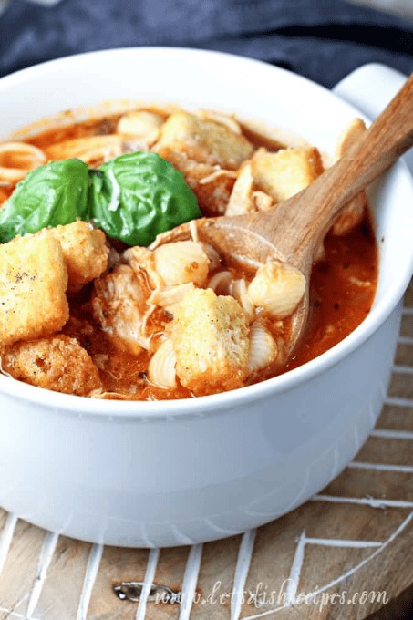 Chicken Parmesan Soup - Let's Dish Recipes | Easy Meal Plan Sunday {Week 64}