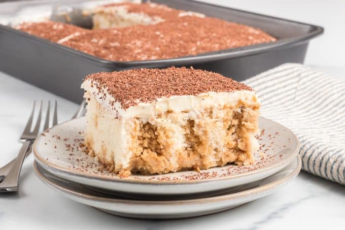 Tiramisu Poke Cake