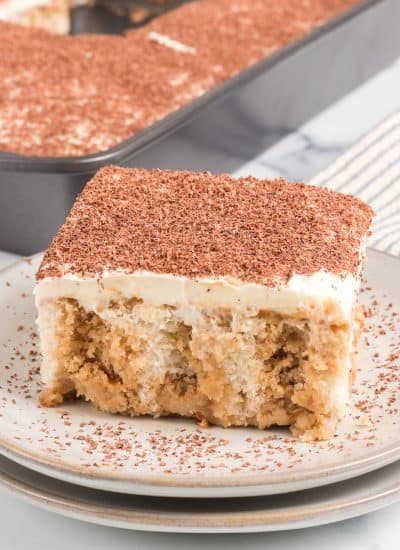 Easy Tiramisu Poke Cake