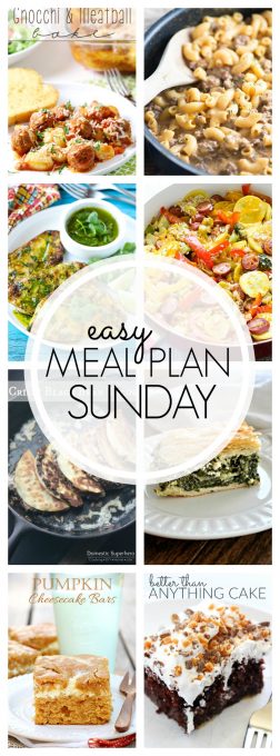 With Easy Meal Plan Sunday Week 67 - six dinners, two desserts and a breakfast recipe will help you remove the guesswork from this week's meal planning.