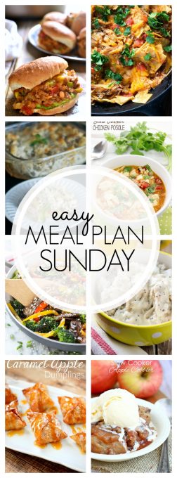 With Easy Meal Plan Sunday Week 69 - six dinners, two desserts and a breakfast recipe will help you remove the guesswork from this week's meal planning.