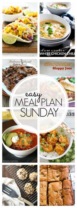 With Easy Meal Plan Sunday Week 70 - six dinners, two desserts and a breakfast recipe will help you remove the guesswork from this week's meal planning.