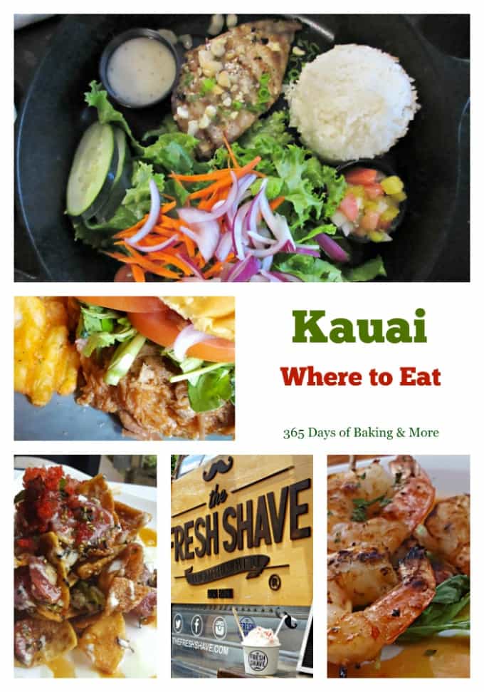 Here's where to eat in Kauai - a list of the places we ate while on vacation and the food that really made me all warm and fuzzy inside! 365 Days of Baking and More Travel