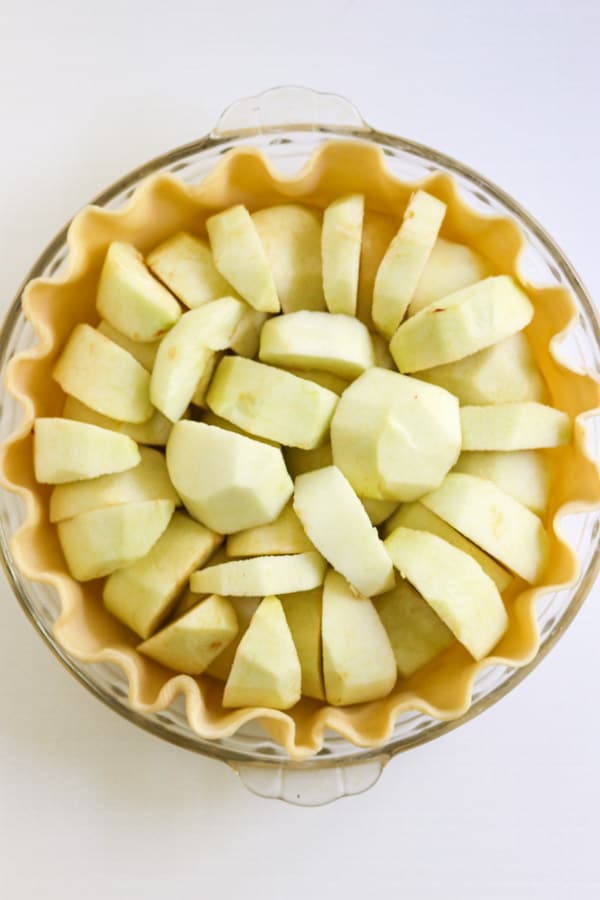 Apples in a pie crust. Apples in a pie crust.