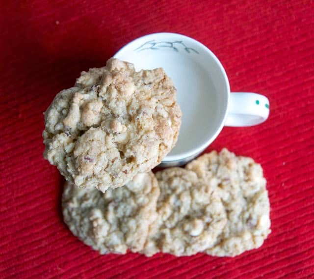 These Pecan Oatmeal White Chocolate Chip Cookies are filled with wonderful flavor and will be a highlight on any holiday cookie tray this year and beyond!