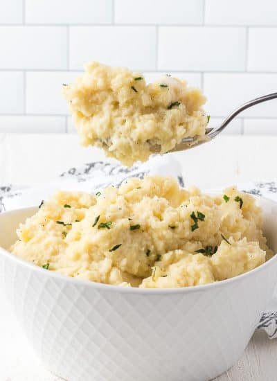 A spoonful of Mashed Vanilla Potatoes