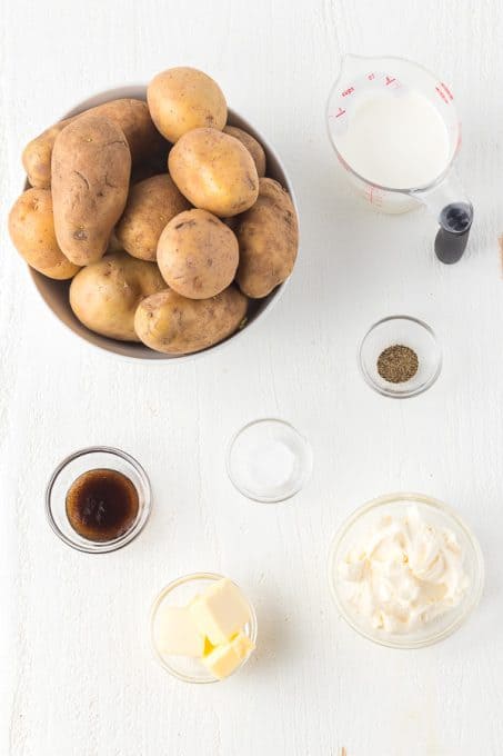 Ingredients for Vanilla Mashed Potatoes