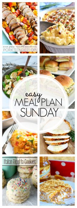 With Easy Meal Plan Sunday Week 74 - six dinners, two desserts and a breakfast recipe will help you remove the guesswork from this week's meal planning.